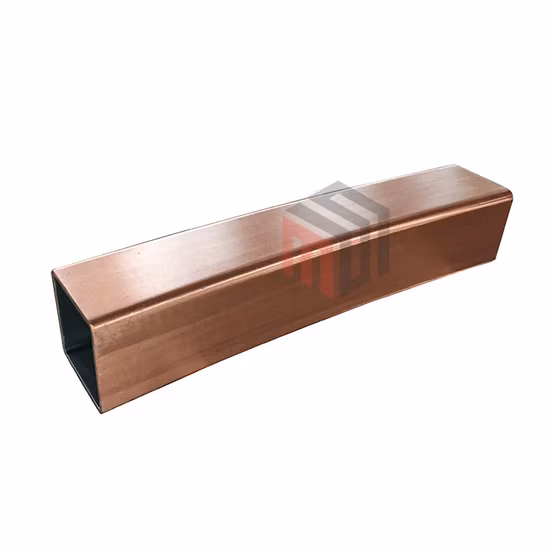 Crystallizer Copper Tube Upgrade Cuag Dhp R9 160X160mm Square CCM Copper Mould Tube